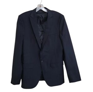 Zara Mens Black One Button Blazer Jacket Size 36